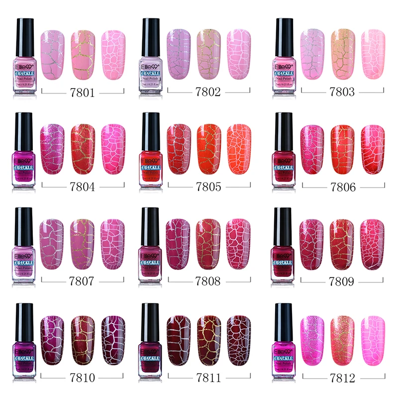 Elite99 7 мл бусины кракле лак для ногтей волшебное трещины красочный Нейл-арт Лаки