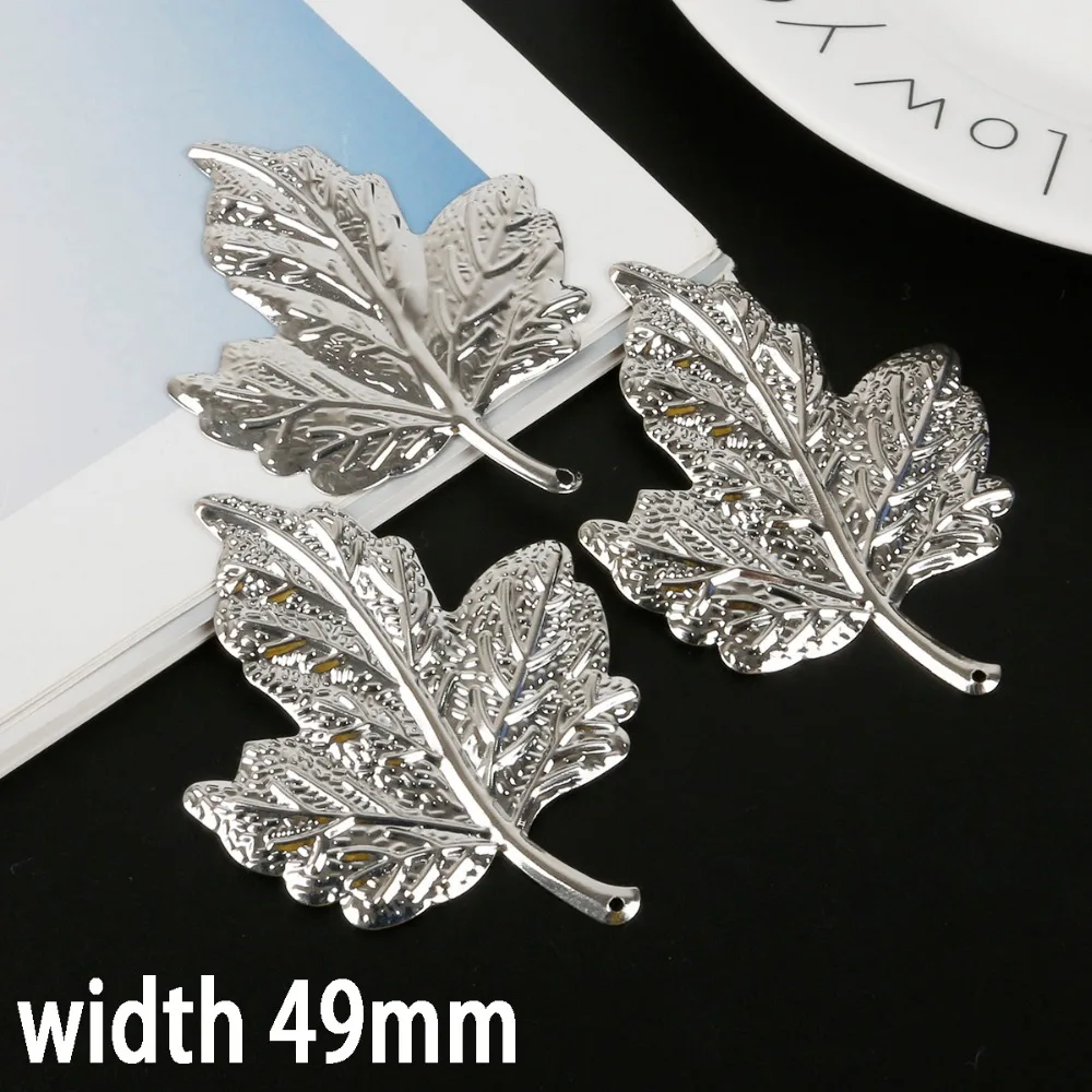 10 шт./лот филигрань в форме листа соединители для цветочных пленок металлические