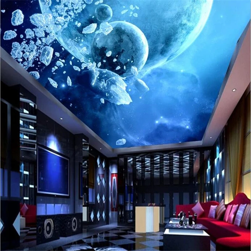 

wellyu Custom wallpaper 3D Murals Dream Starry Milky Way Planet Top Mural Living Room Bedroom Wallpaper 3d new papel de parede