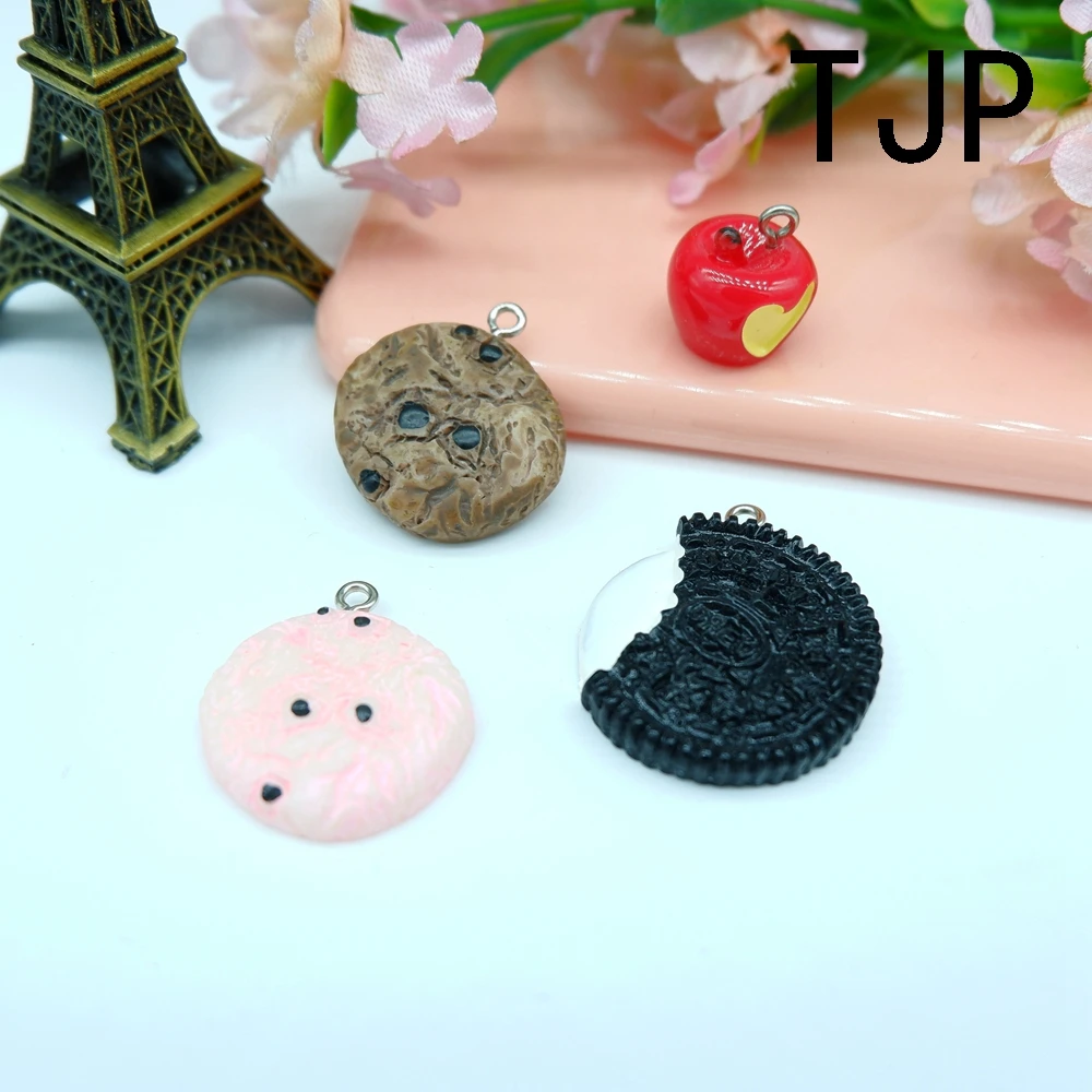 Kawaii Biscuits Oreo apple Charms Pendants for DIY decoration bracelets necklace earring key chain Jewelry Making | Украшения и