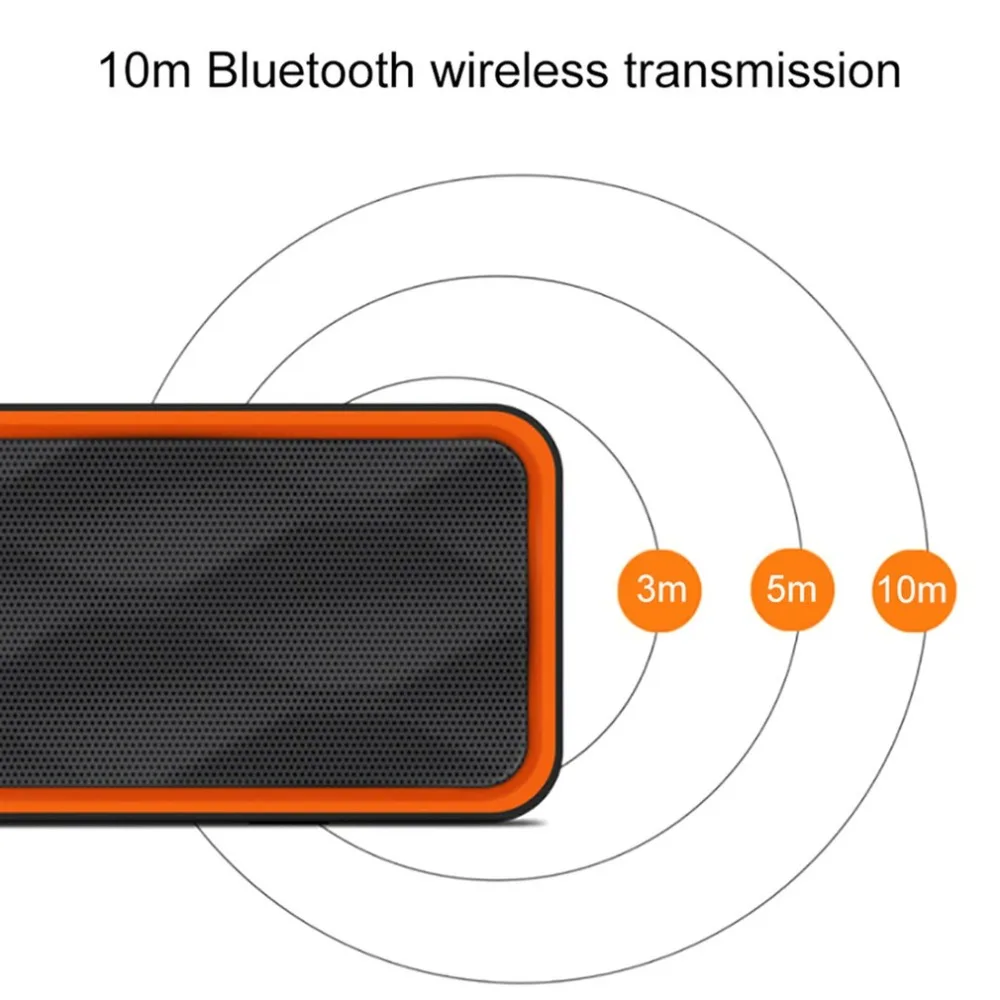 Мини Bluetooth Колонка Портативная колонка Бас Сабвуфер Поддержка FM радио AUX USB TF