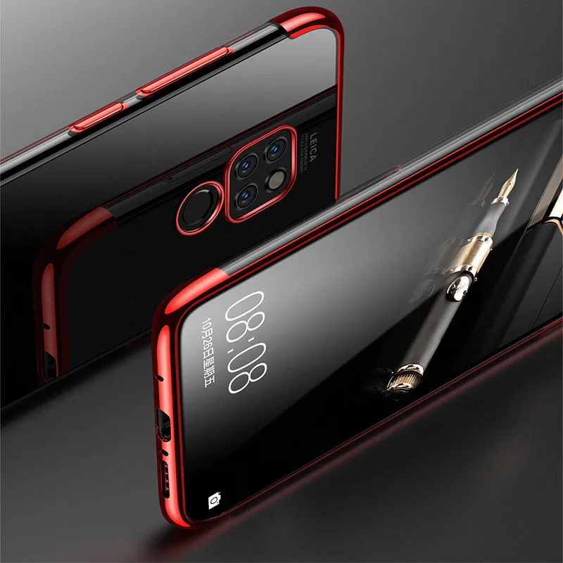 YueTuo luxury back phone cover coque case for huawei mate 10 lite 20 pro X 20X ultra thin silicone silicon soft tpu Accessories |