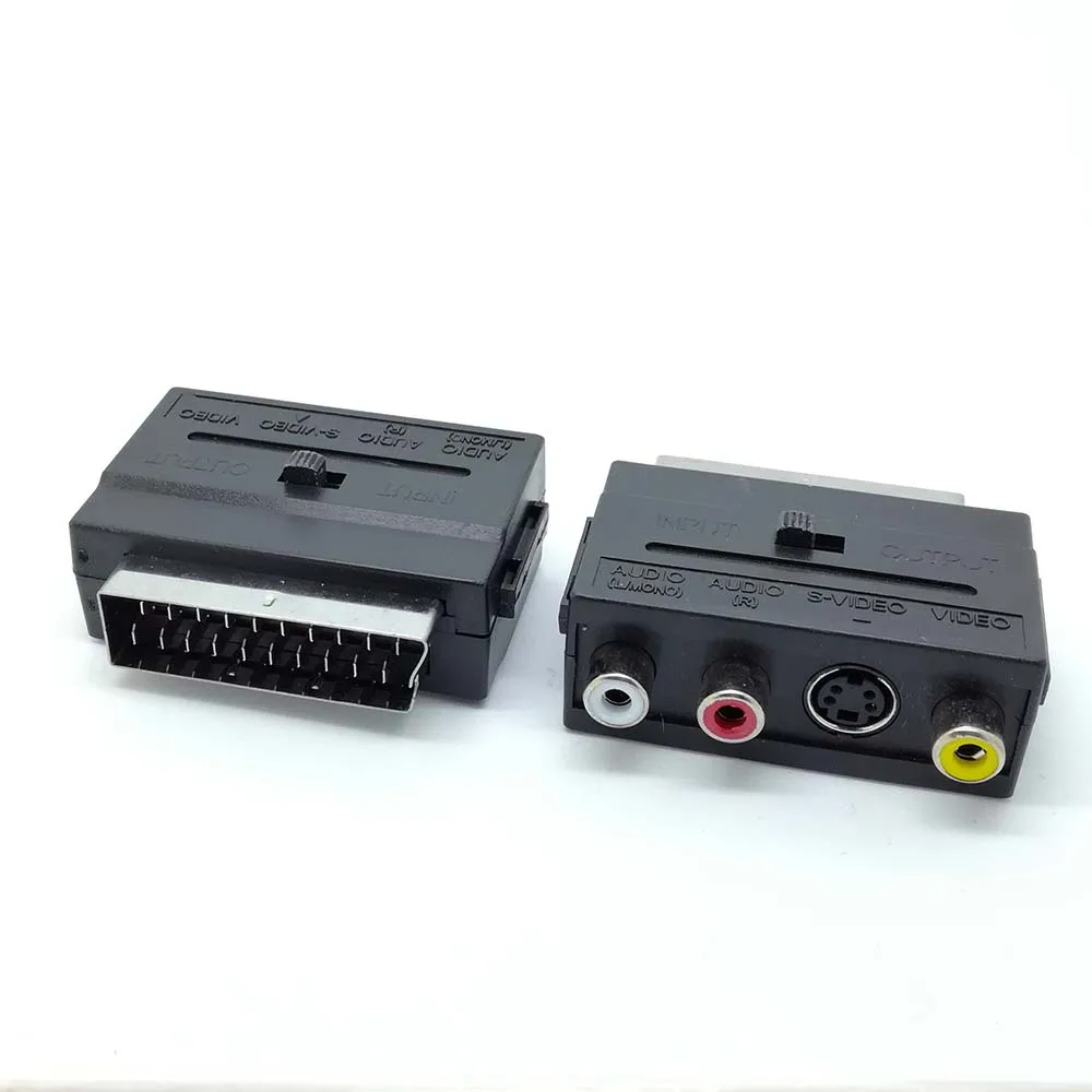 Новый Премиум RGB Scart to 3 RCA Phono + S Video Аудио вход/выход AV TV адаптер|scart to|scart rcascart rgb |