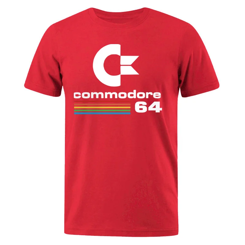 Мужские футболки Лето Commodore 64 Футболка с принтом C64 SID Amiga Ретро крутой дизайн футболка с коротким рукавом Топ Футболка Мужская s одежда