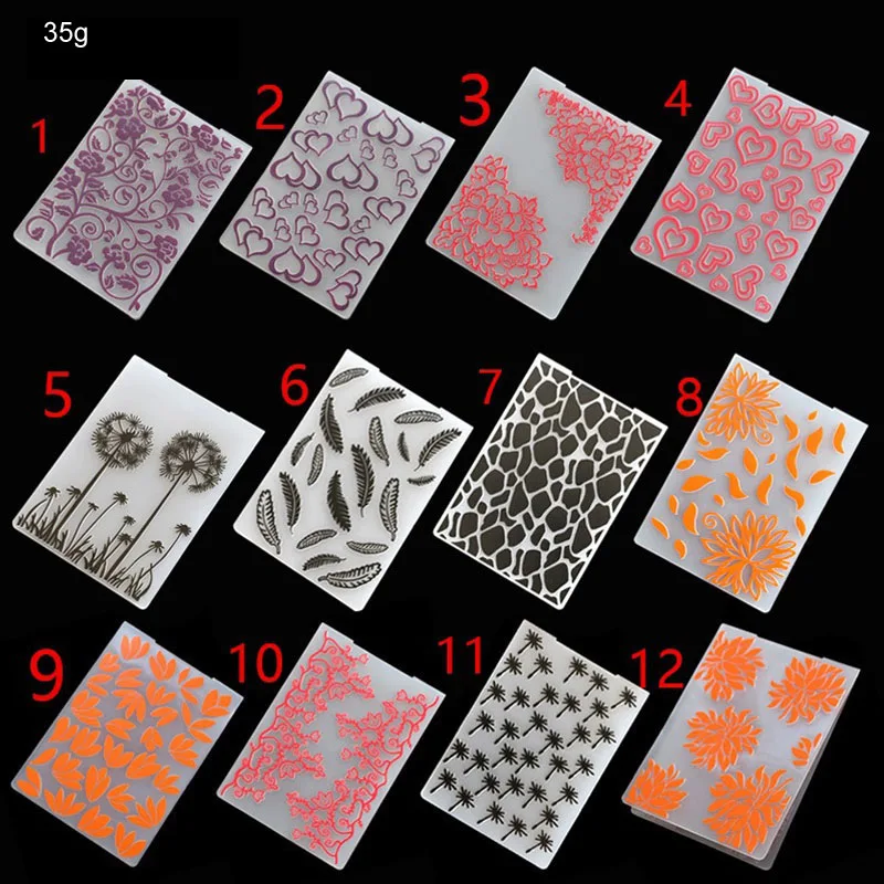 

Wedding Decor 1 Pcs Card Making Scrapbooking Photo Album Paper Card Craft 12 Styles Plastic Template Embossing