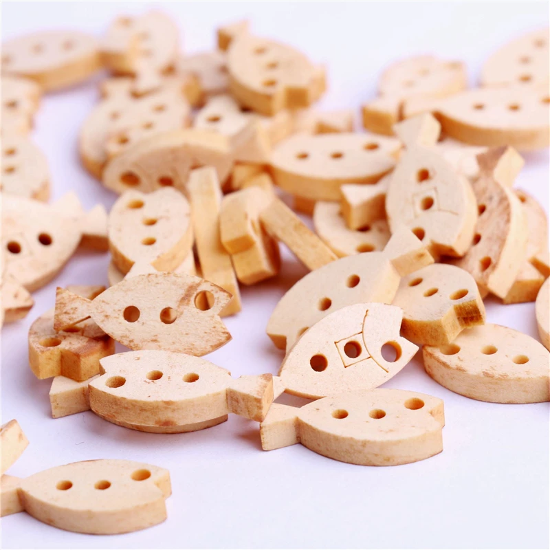 100 шт. детский деревянный свитер с 3 отверстиями 20 х10 мм|button color|fish buttonbuttons buttons |