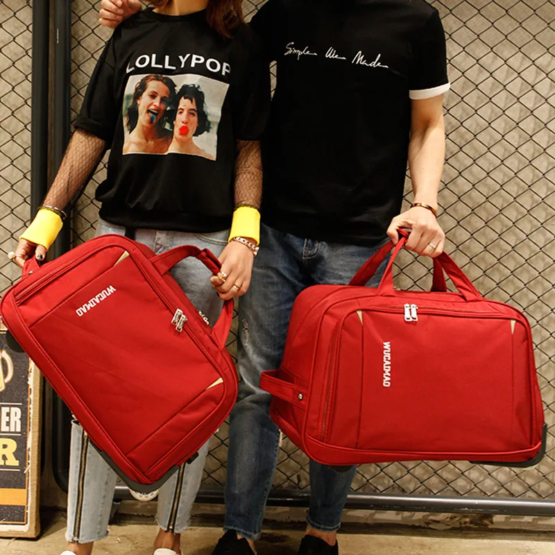 Водонепроницаемый чемодан на колесиках для мужчин и женщин стильный толстый