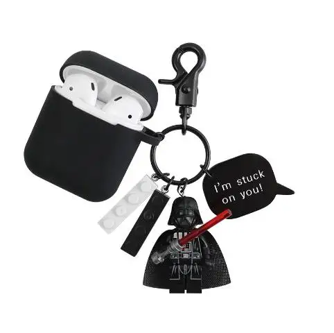 For Airpods silicone earphone Accessories case Star Wars Black Knight Keychain Case Apple Bluetooth Headphone box | Электроника