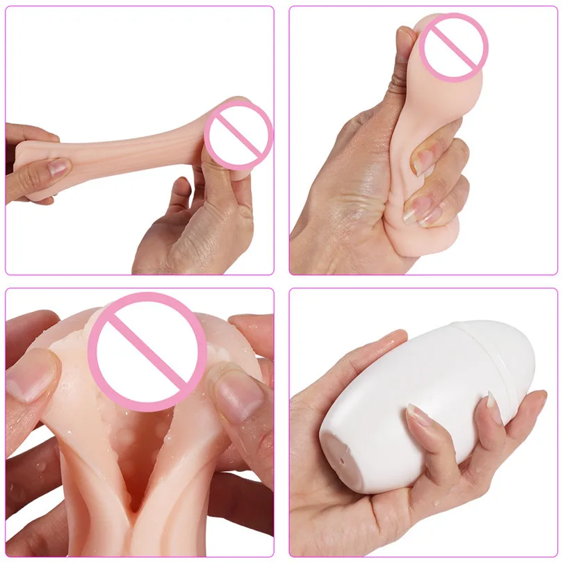 1 шт. Мужской мастурбатор Радужное яйцо мягкий силикагель для вагины настоящая