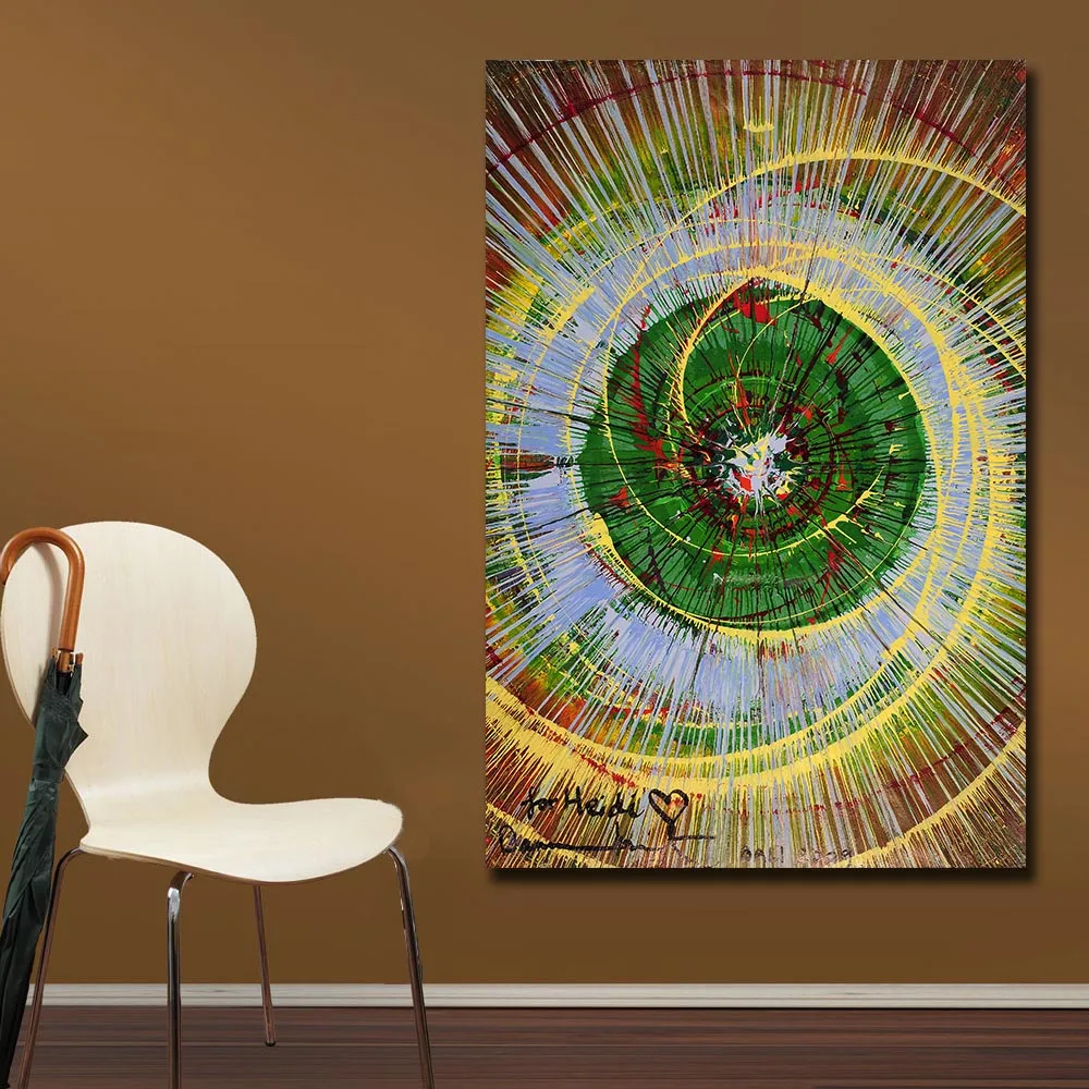 Настенное искусство абстрактная живопись без названия (Spin) холст настенные