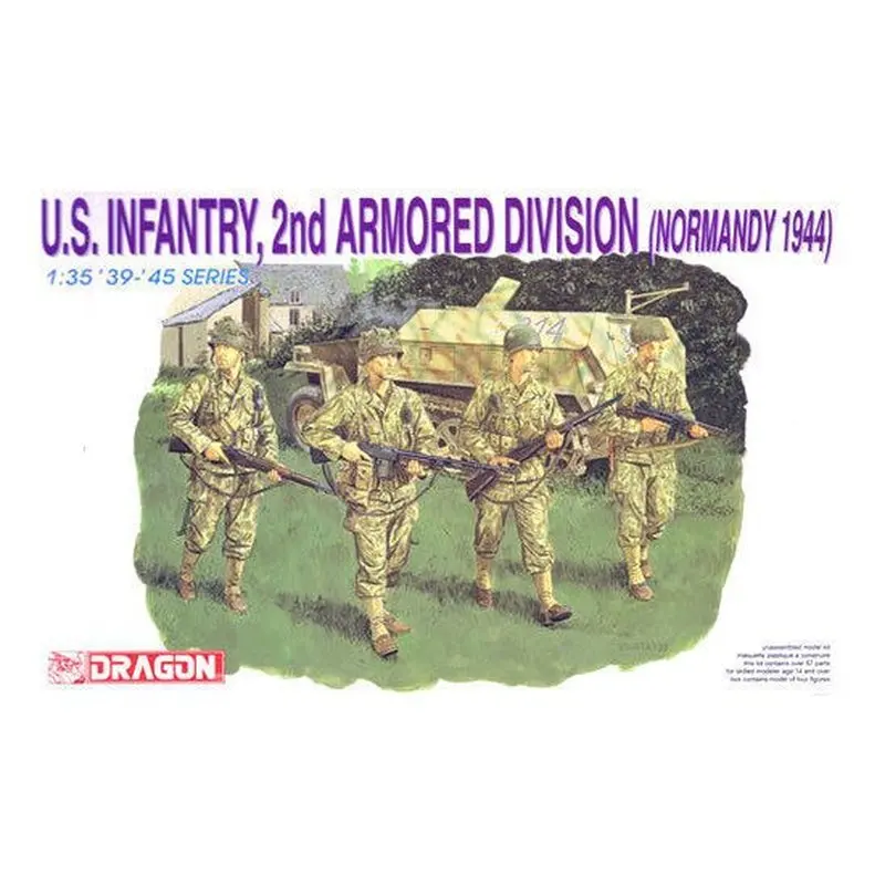 Набор моделей DRAGON 6120 1/35 2 бронированный дивизион США (нормандский 1944)|Наборы для