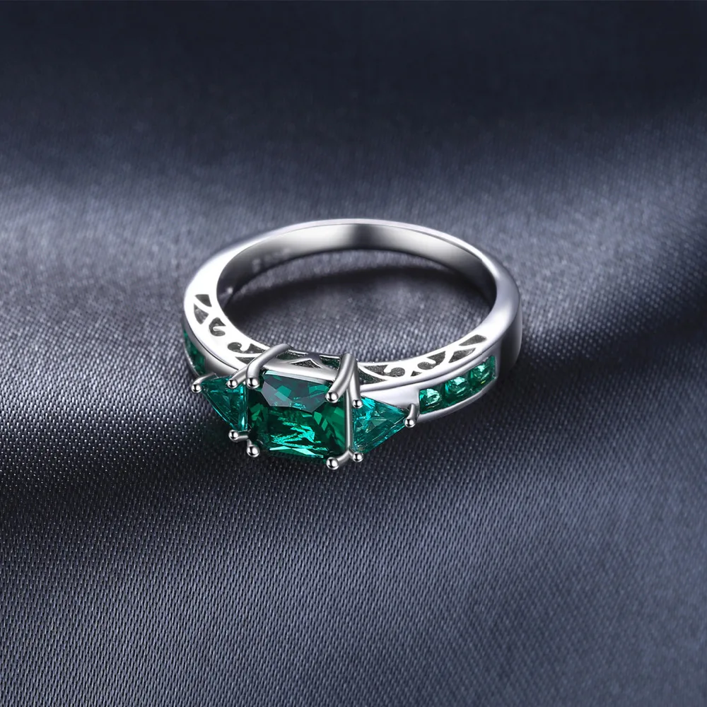 Jewelrypalace уступили 1.3ct Nano России имитация Изумрудный себе кольцо стерлингового серебра 925 silvern дружбы любовь подарок ювелирных изделий
