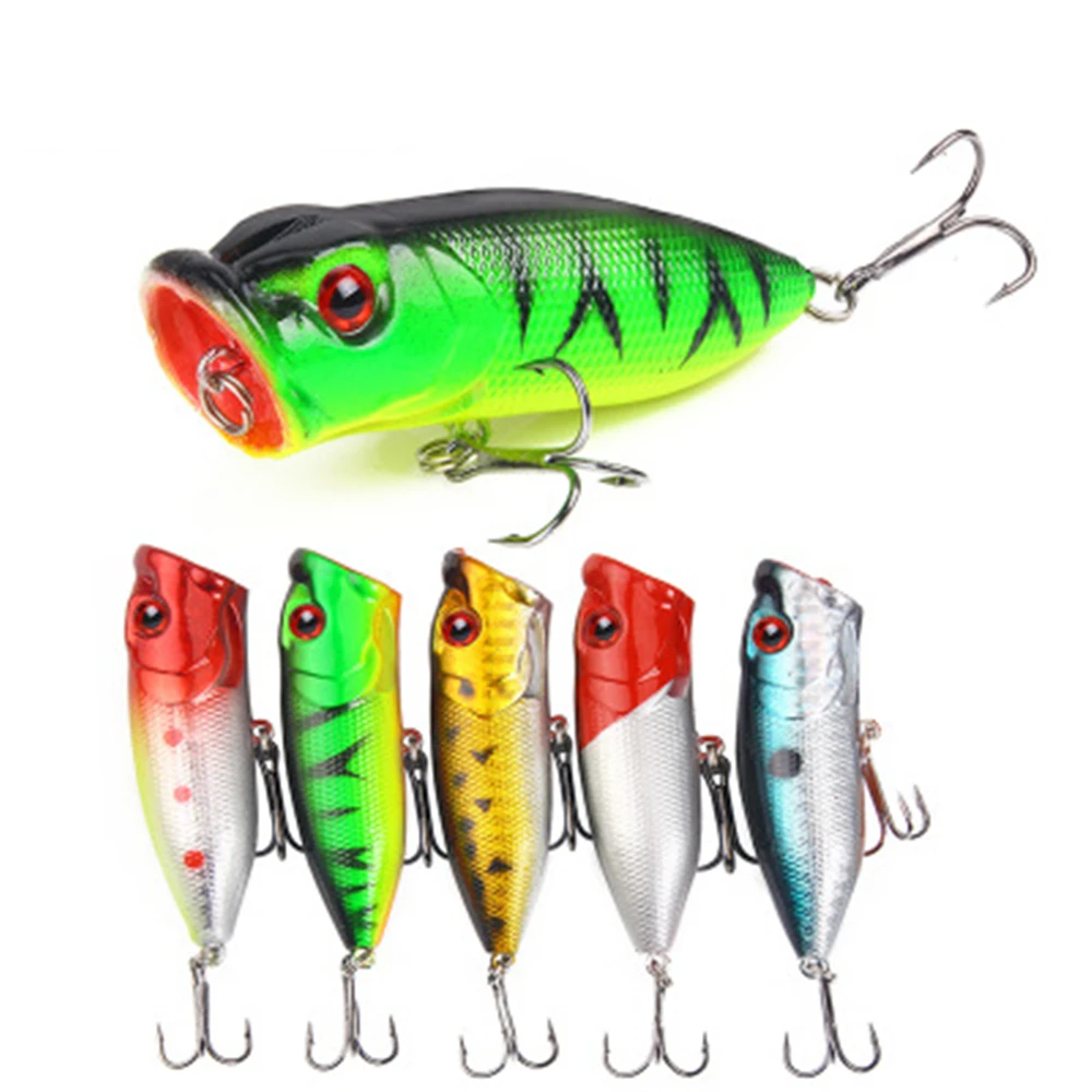 

New Arrival 1pcs 12g 7cm Big Popper Fishing Lures 3D Eyes Bait Minnows Crankbait Wobblers Tackle fishing bait