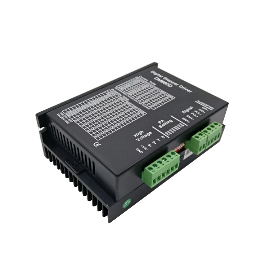 Бесплатная доставка DM860 Шаговые двигатели водитель 2 фазы 32bit DSP 24 80vdc 2.4 7.2a 200 кГц
