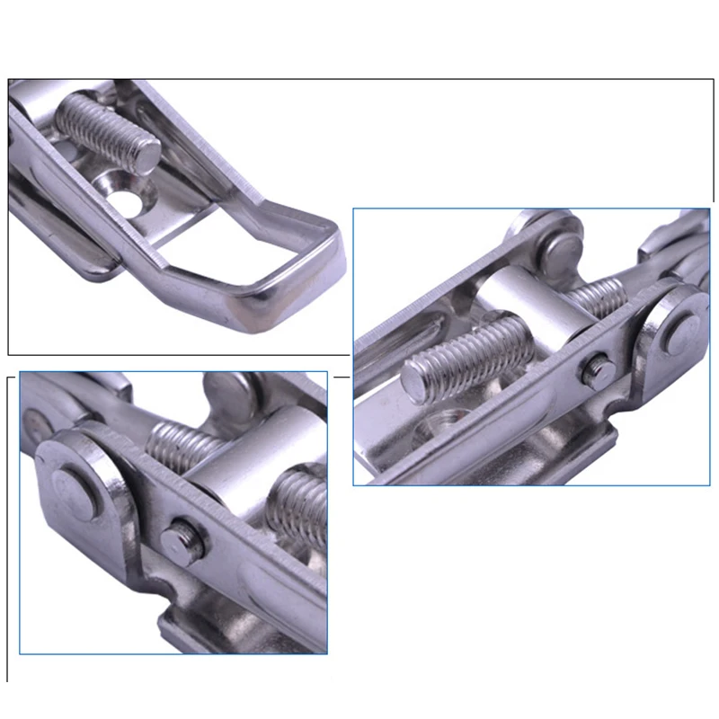 2 шт. синяя оцинкованная регулируемая застёжка-тогл Максимальная нагрузка 60 кг