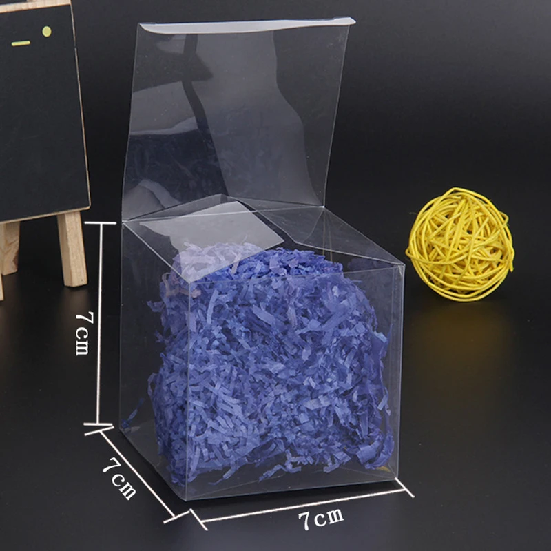 50 шт./лот прозрачные подарочные коробки из ПВХ Упаковка конфет Сувенирная