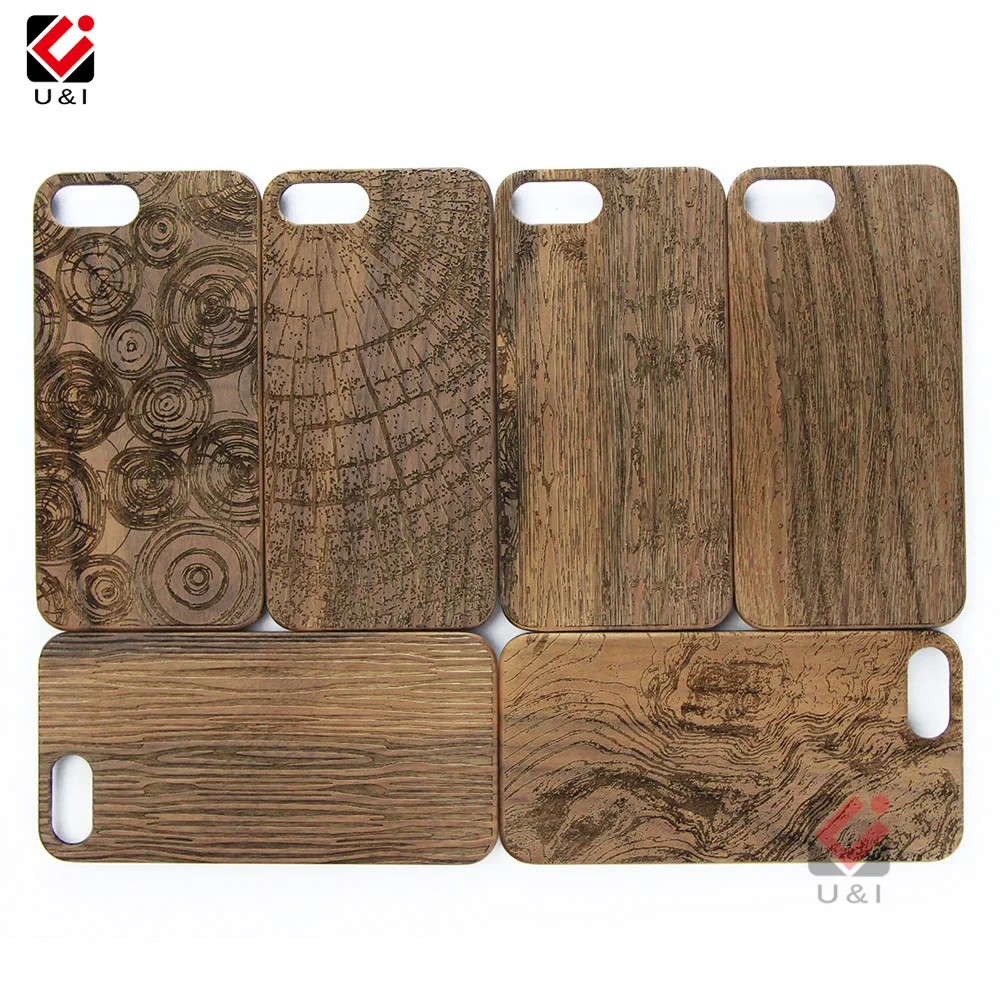 U&I Case For iPhone 7 plus 6plus 6splus 6s 6 5s 5 Wood Wave Tree Rings Carved PC Back Protector Cover for |