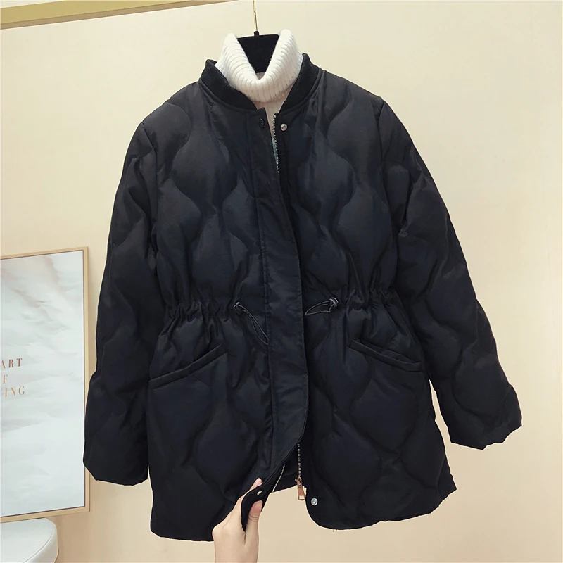 Женская бейсбольная куртка с хлопковой подкладкой новая Длинная зимняя