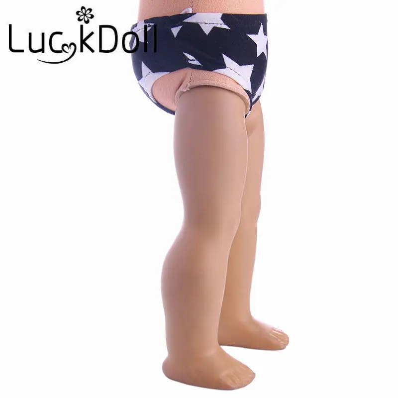 Нижнее белье с различными принтами LUCKDOLL подходит для куклы 18 дюймов или 43 см