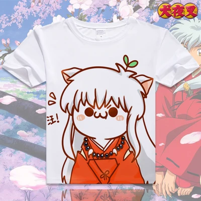 Аниме унисекс Топы Тройник Inuyasha футболка аниме Sesshoumaru короткий рукав Футболка Moneca Stori дышащие мужские и женские футболки - Цвет: 09   as picture