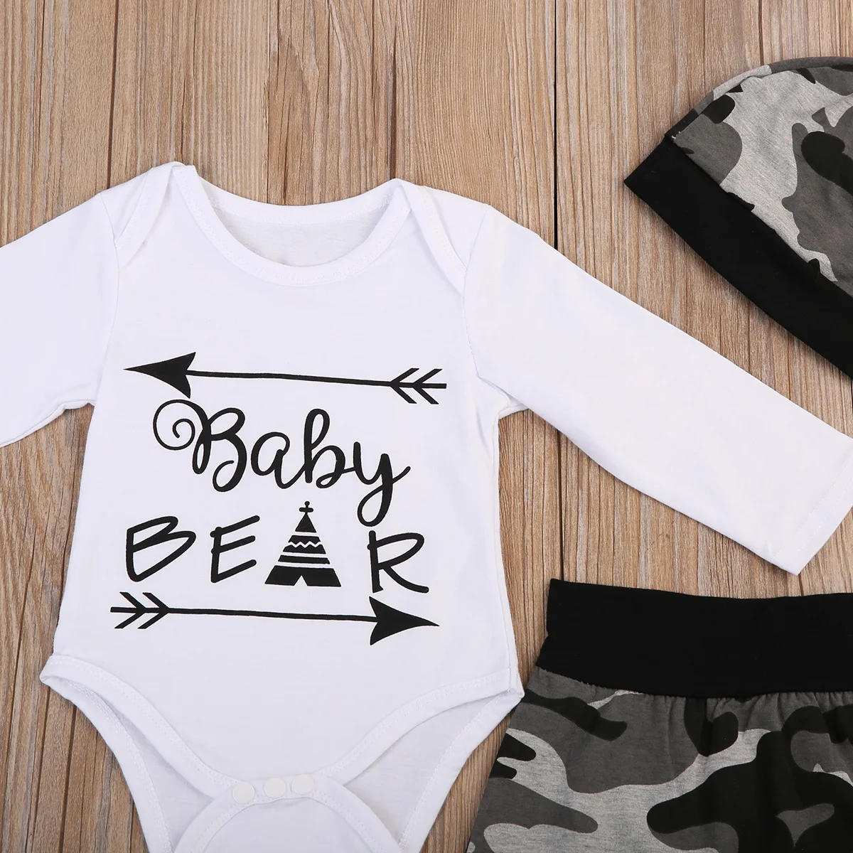 Теплые осенние комплекты одежды из 3 предметов для малышей Детский комбинезон