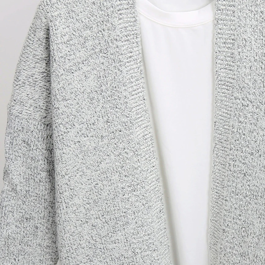 2016 Autumn Women Long Cardigan Sweater Ladies Loose Knitted Cardigans Coat Korean Wild Pocket Poncho Gray Knitwear |