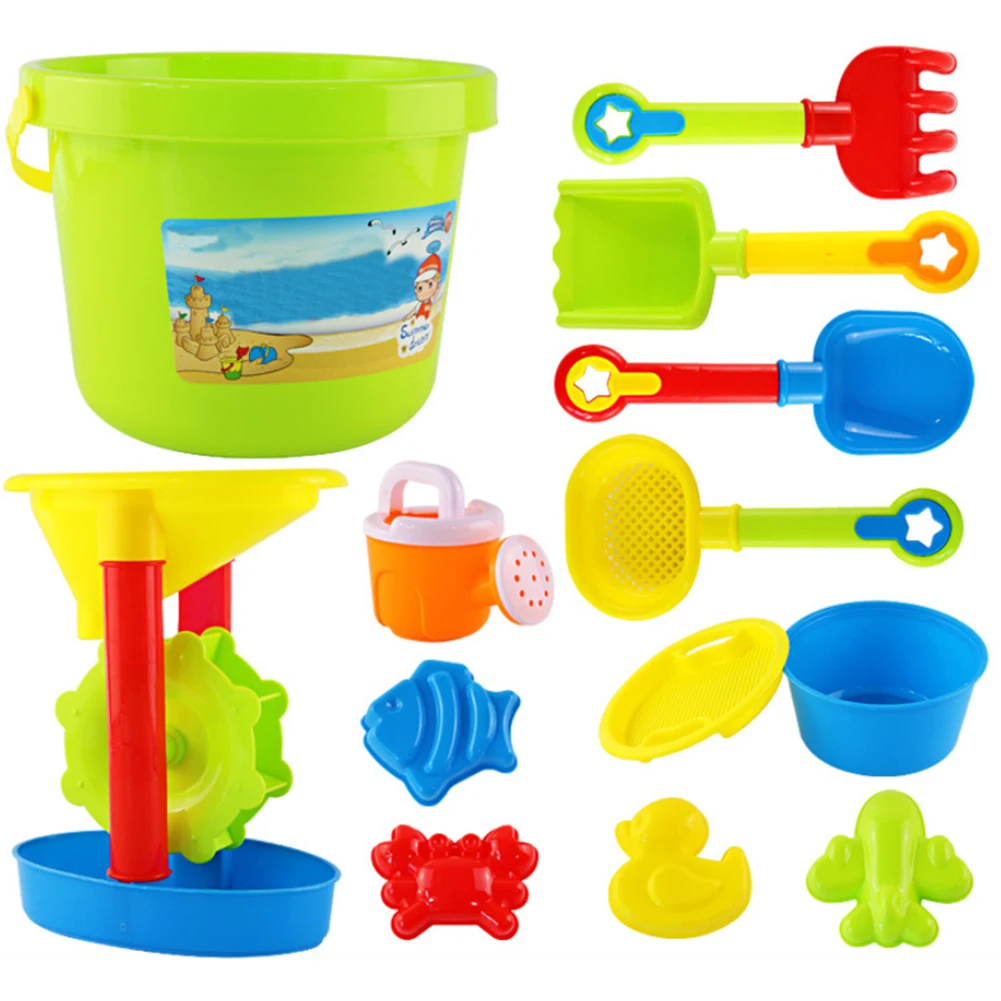13 шт./компл. летние детские игрушки для песка пляжа лопатка грабли набор водных