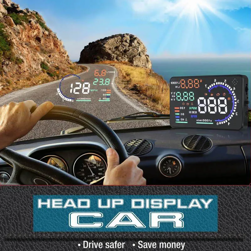 A8 HUD 5 ''автомобильный автоматический налобный дисплей цифровой проектор с ЖК