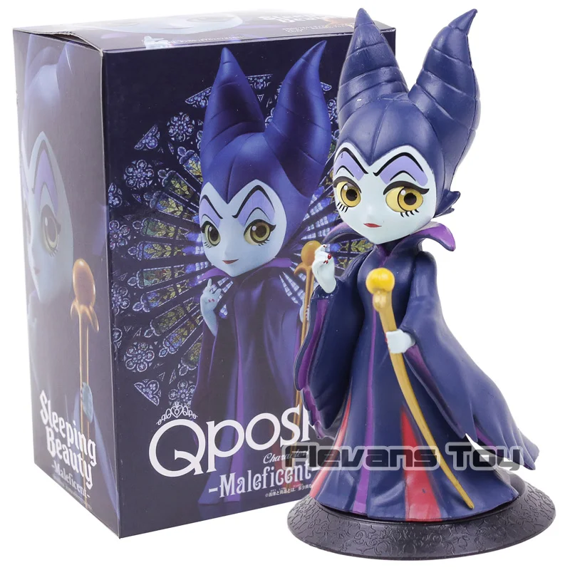 blue box Maleficent Q Posket куклы персонажей Q версия ПВХ фигурка игрушка фигурка Коллекция Модель - Цвет: blue box