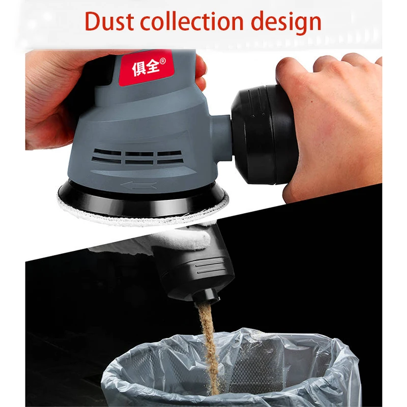 

Mini woodworking electric sander round sandpaper random track polishing grinder paint putty wall power tools