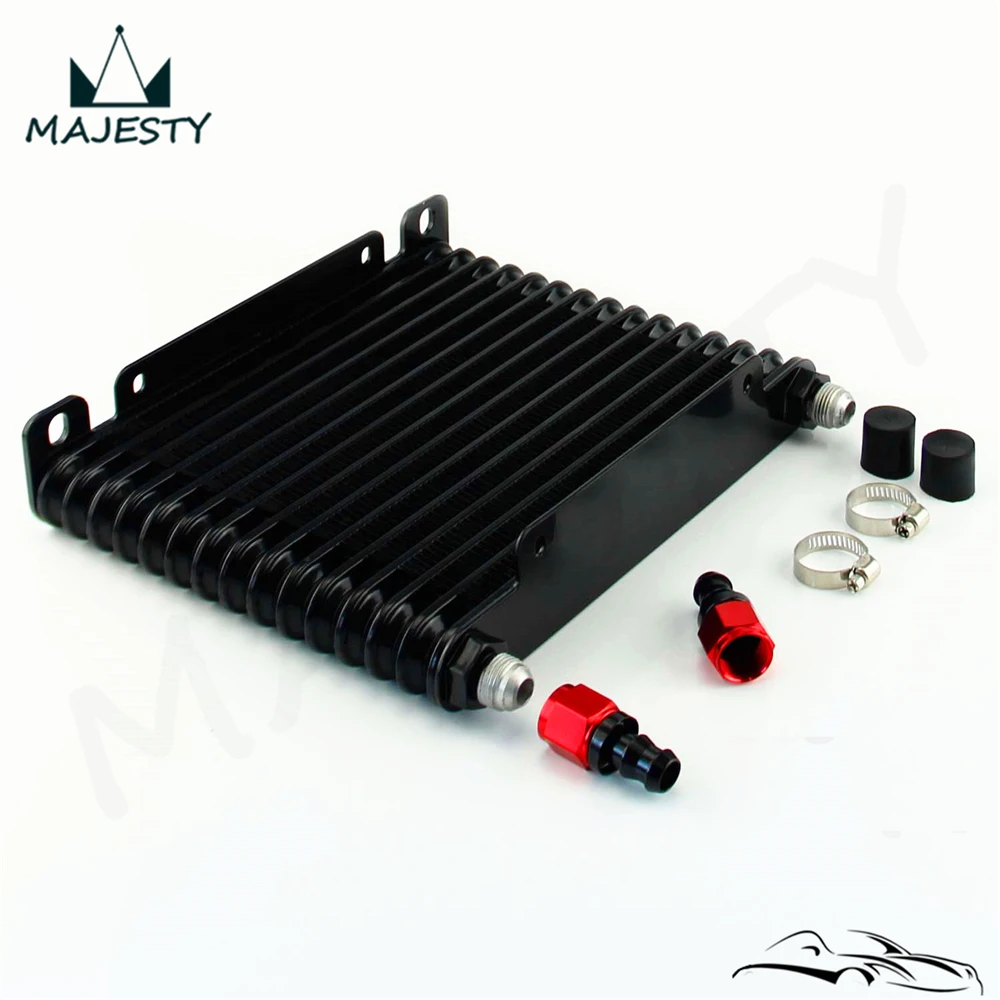 8-AN-32MM-15-ROW-ENGINE-TRANSMISSION-RACING-COATED-ALUMINUM-OIL-COOLER-Fittings |