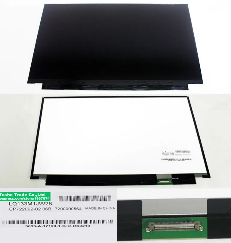 

13.3 LED LCD matrix Screen for LQ133M1JW28 1920x1080 WUXGA FHD eDP 30pin Display For Fujitsu FST U937 CP722092-02