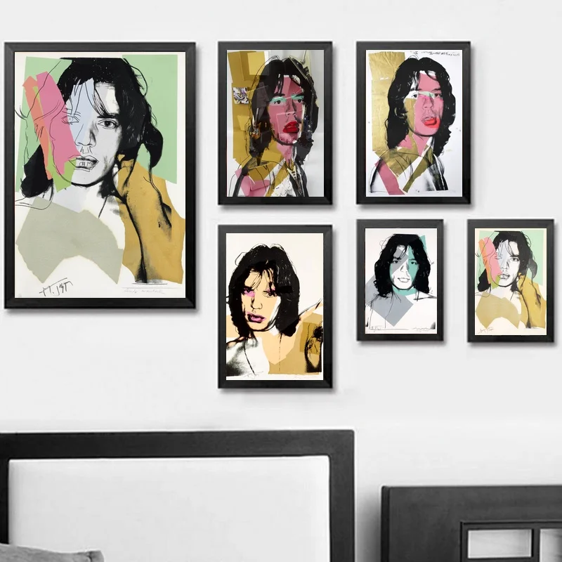 Andy Warhol Mick Jagger натюрморт абстрактная живопись маслом Рисование Искусство спрей