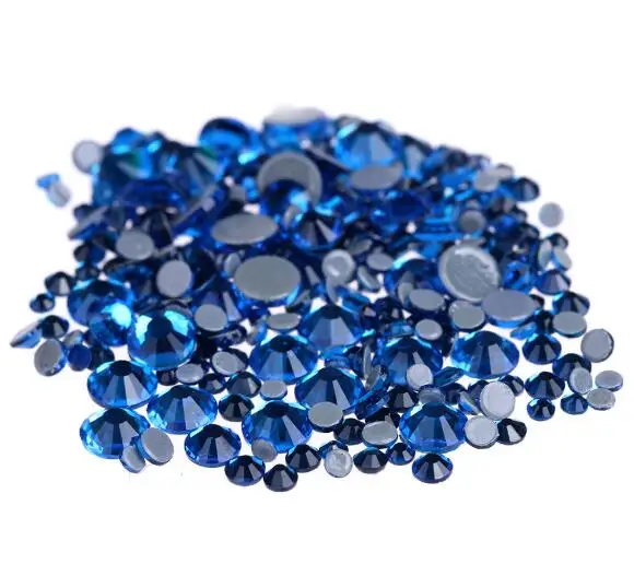 

Nail art decorations capri blue AAA high Quality Glass Crystal SS16-SS30 Hotfix Rhinestones For clothing Garment Accessorie