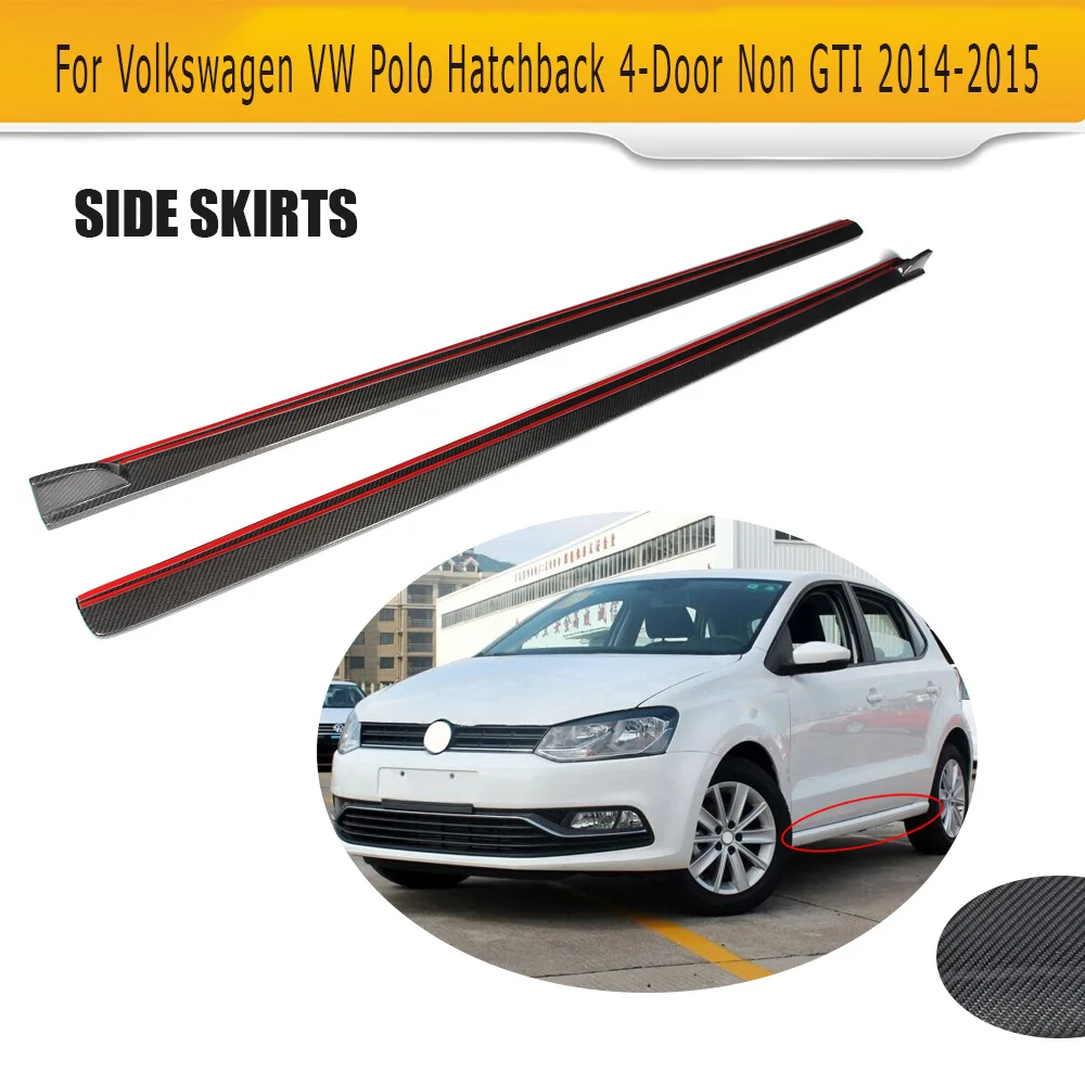 Боковые юбки из углеродного волокна спойлер для подбородка губ Volkswagen VW POLO Standard