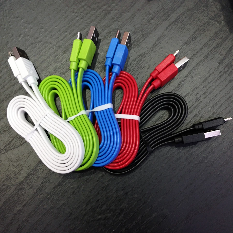 Плоский USB кабель для iphone XS Max X 8, быстрое зарядное устройство, кабель для передачи данных, кабель для Xiaomi samsung, кабели для мобильных телефонов