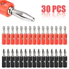 30 шт. 4 мм аудио динамик шуруп банановые штекеры разъем красный черный шуруп Тип динамика кабель провод булавка разъем банан