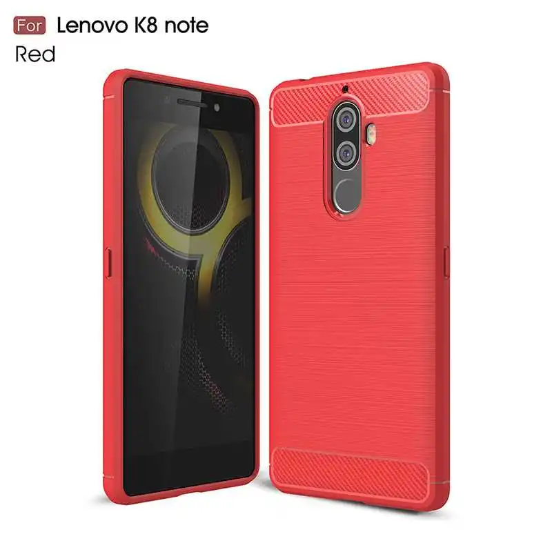 Модный Ударопрочный Мягкий силиконовый чехол Mokoemi 5," для lenovo K8 Note, чехол для lenovo K8 Note, чехол для телефона - Цвет: Red