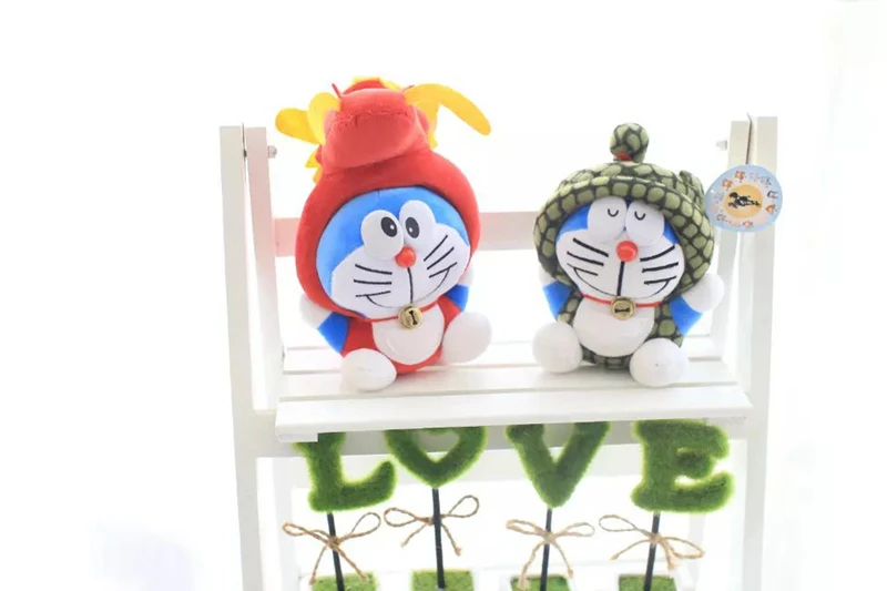 20 см Kawaii Китайский Зодиак Stand By Me Doraemon плюшевая игрушка мягкая кошка Животные Собака Кролик Плюшевая Кукла милый подарок для детей