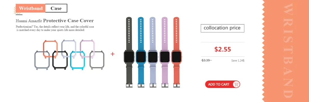 20 мм спортивный силиконовый ремешок чехол для Xiaomi Huami Amazfit Bip BIT Band смарт часы браслет Аксессуары Защитный Браслет
