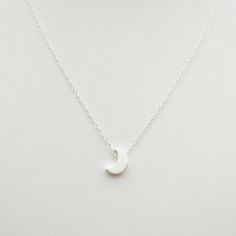 Модные Простые Подвески с Луной ожерелья цепочка из сплава нежное ожерелье