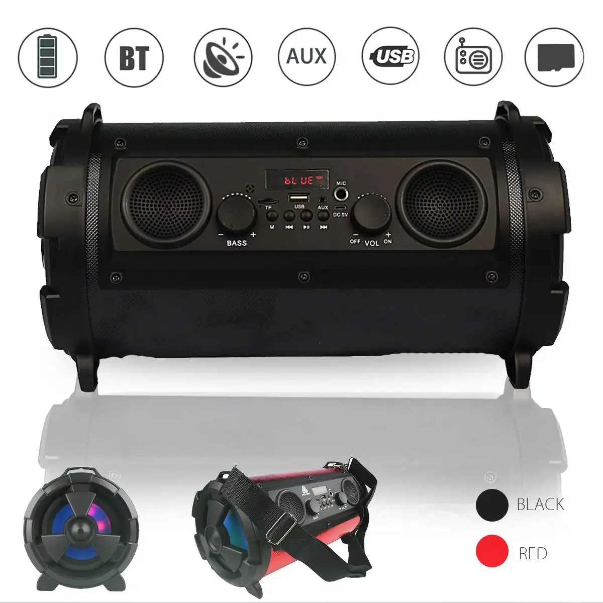 Hifi Открытый Портативный беспроводной bluetooth динамик 15 Вт Move KTV 3D Стерео тяжелый бас сабвуфер FM TF AUX USB Lound Динамик