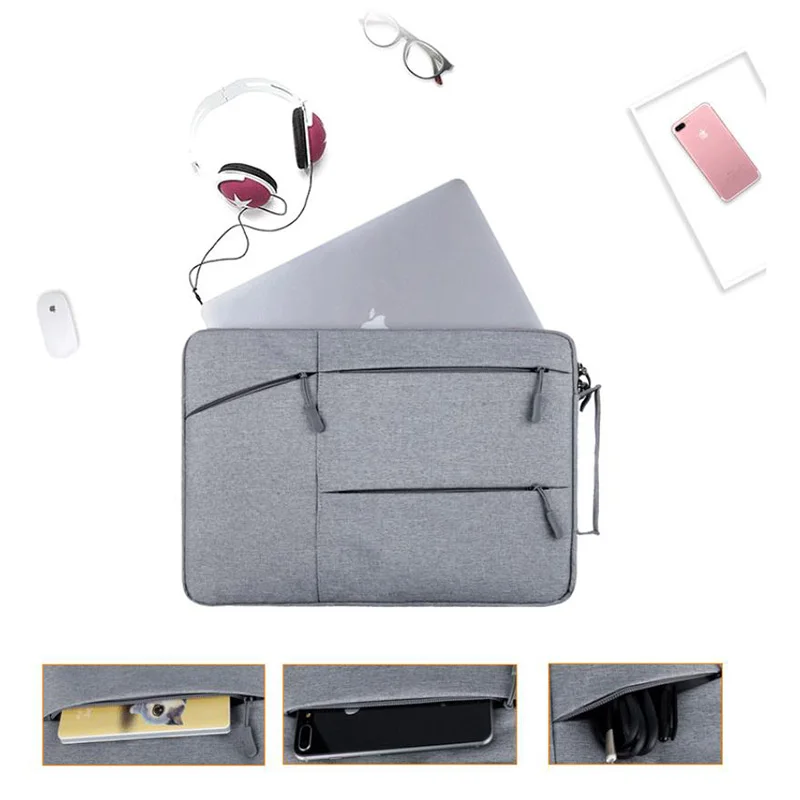 Сумка для ноутбука Macbook Air Pro retina 11 12 13,3 14 15 15,6 дюймов Многофункциональный чехол для ноутбука сумка для ноутбука женская мужская сумка
