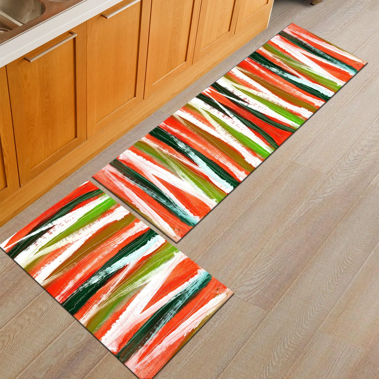 Zeegle Geometric Doormats Flannel Kitchen Rug Carpet For Living Room Bedroom Bedside Mats Anti-slip Office Chair Floor | Дом и сад