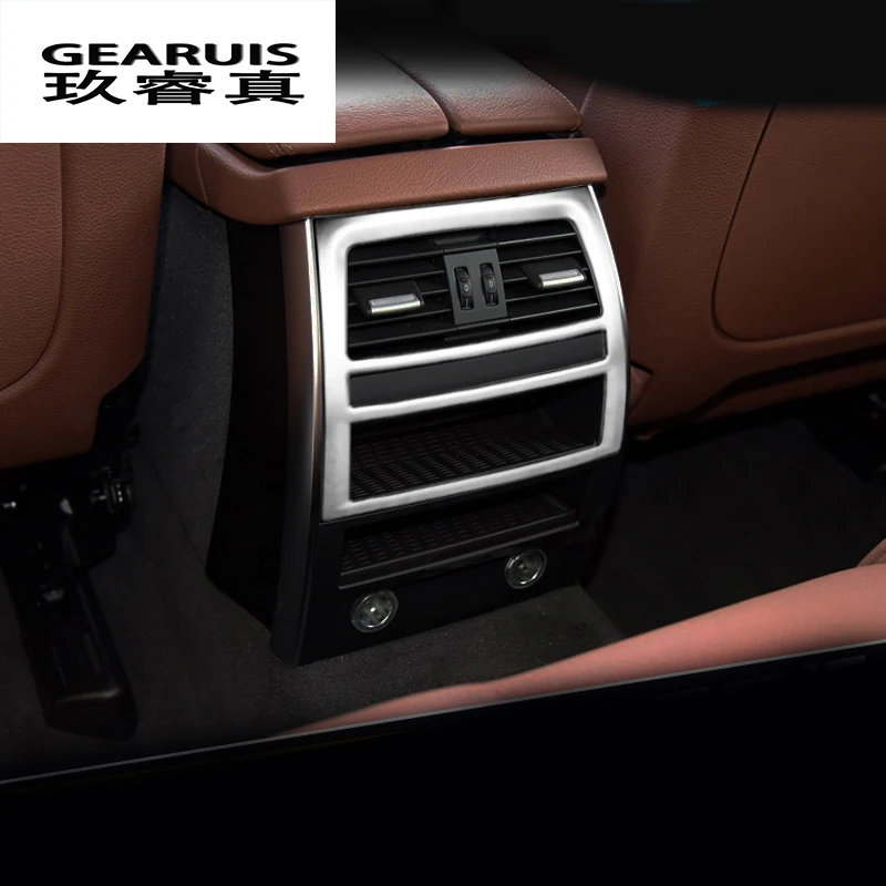 

Car-styling Air conditioning Rear Air Outlet Decoration Car stainless steel Sticker For BMW 5 Series GT F10 2011-2016 Accessory