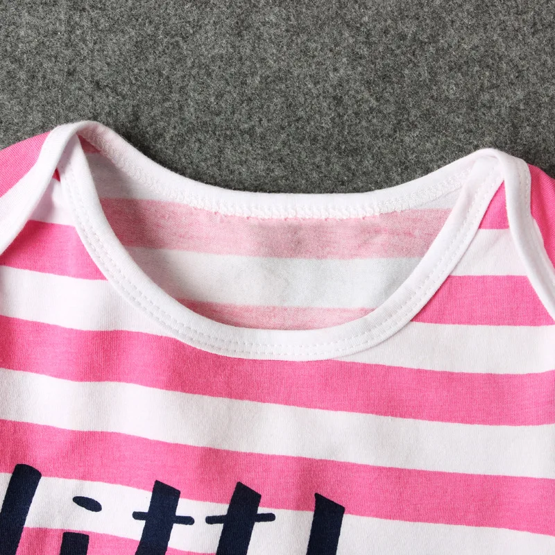 

Newborn baby Sleeping Bag Fashion Letter Striped little sister brother printed infant sleeping bags Long-sleeved Romper for 0-4M