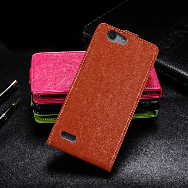 For Vodafone Smart E8 Case 5.0&quot Genuine Leather Business Maganetic Vertical Flip Style Classic Cover |