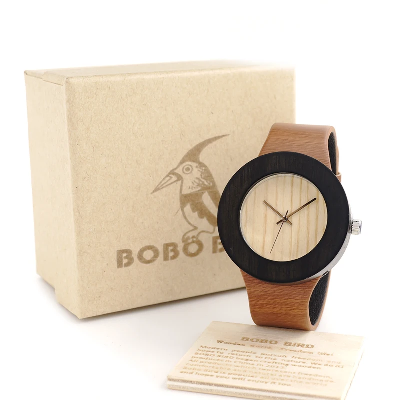 BOBO BIRD новые Брендовые Часы женские деревянные часы из натуральной кожи на