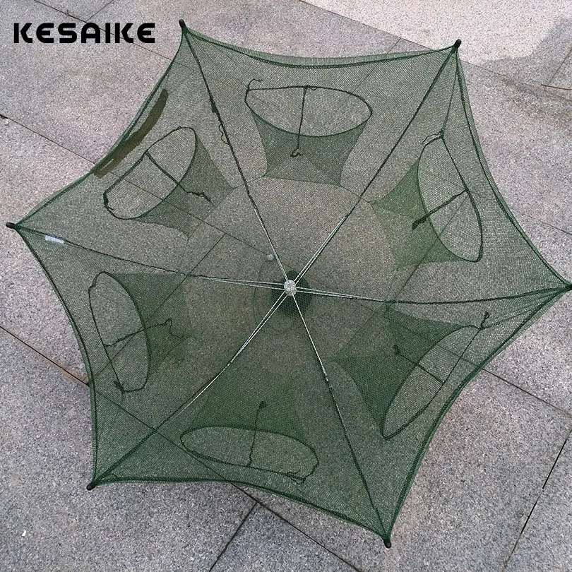 KESAIKE Складная портативная Шестигранная Автоматическая ловушка для рыбалки с 6