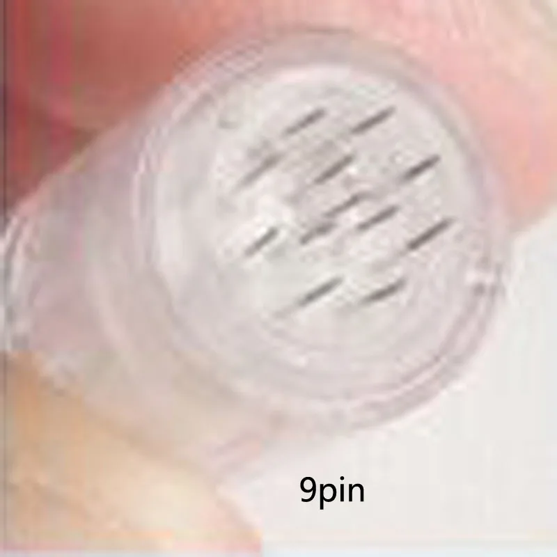 9 Pins 10pcs 10 шт. байонетный картридж Замена для Derma Pen Micro needle 9 pin/12 pin/36 pin/nano Микро Иглы нано иглы татуировки - Габаритные размеры: 9 Pins 10pcs